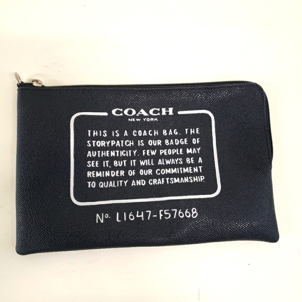 Coach Story patch wristlet